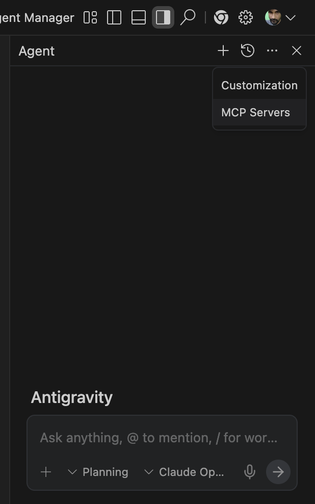 Antigravity setup step 1